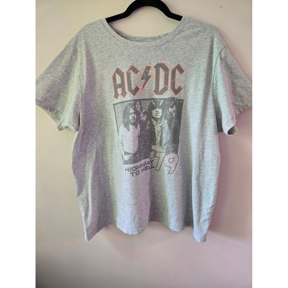 AC/DC Highway to Hell ‘79 Graphic Band Tee XXL Grey 100% Cotton